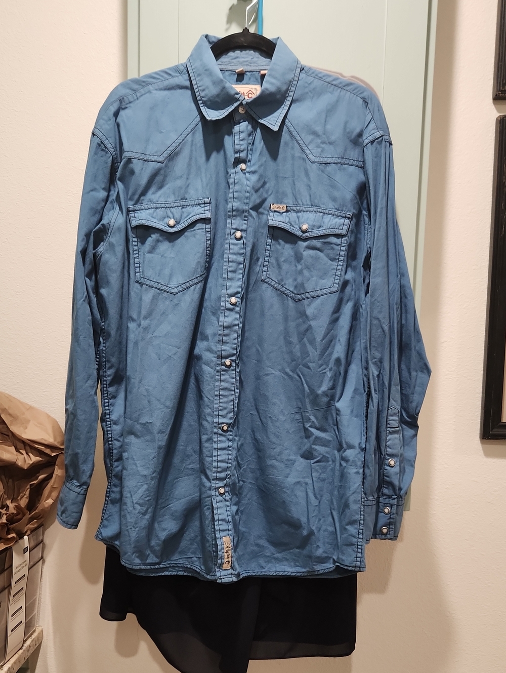 Rafter C Light Blue Western Shirt - Cowboy Collection